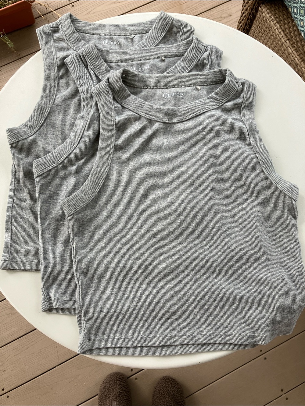 Quince Micro Ribbed Tank Top - set of 3